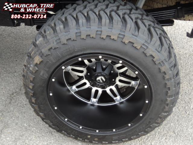vehicle gallery/chevrolet silverado 3500 hd fuel hostage d532 20X14  Matte Black & Machined Face wheels and rims